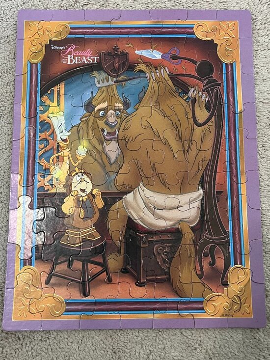 Walt Disney Other - Walt Disney's Beauty and the Beast 63-piece Puzzle Vintage 1991